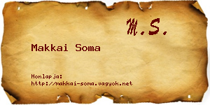Makkai Soma névjegykártya